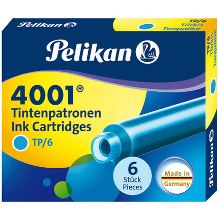 Pelikan Cartouches d'encre 4001 TP/6, turquoise