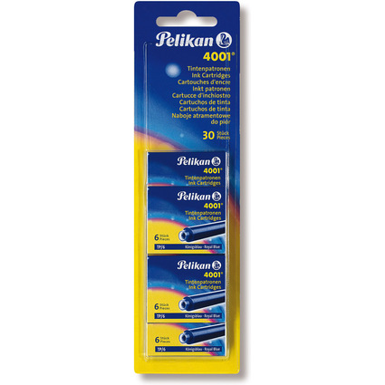 Pelikan Cartouches d'encre 4001 TP/6, bleu royal