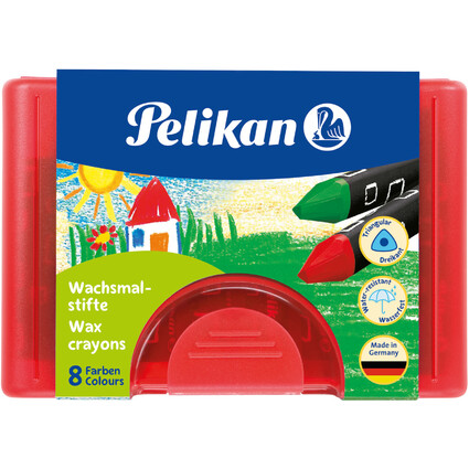 Pelikan Crayon de cire pais 665/8 D, triangulaire,rsistant