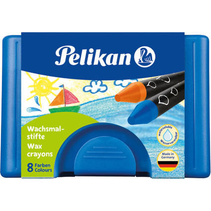 Pelikan Crayons de cire pais 666/8WL, rond, soluble dans l'