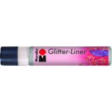 Marabu peinture  effet Glitter-Liner, argent scintillant