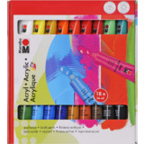 Marabu kit de peinture acrylique, 18 x 36 ml, assorti