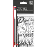 Marabu crayon de papier "GRAPHIX", tui de 12 en carton,