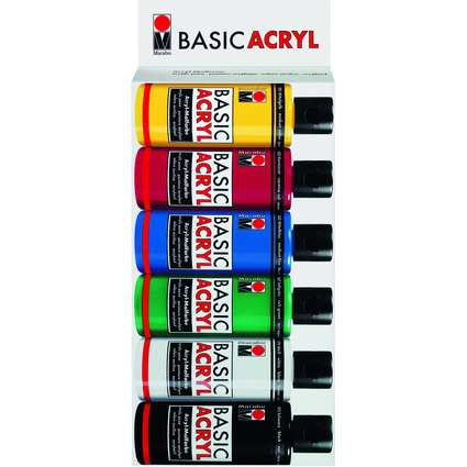 Marabu Peinture acrylique "BasicAcryl", kit pour dbutants