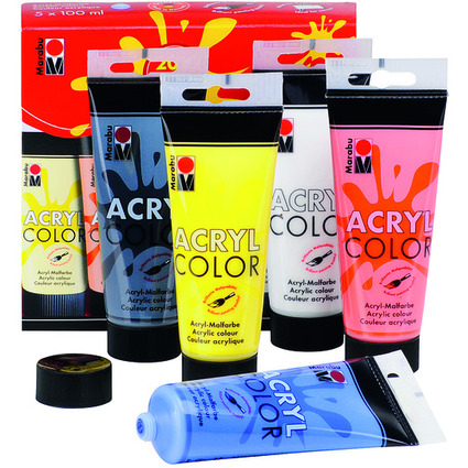 Marabu Peinture acrylique "AcrylColor", kit de dmarrage