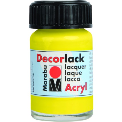 Marabu Vernis acrylique "Decorlack", jaune, 15 ml,