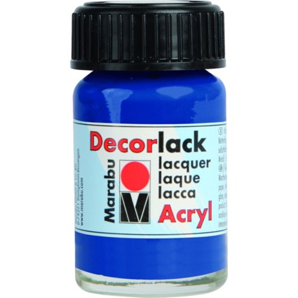 Marabu Vernis acrylique "Decorlack", bleu moyen, 15 ml,