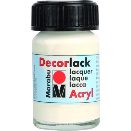 Marabu Vernis acrylique "Decorlack", blanc, 15 ml,