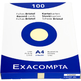 EXACOMPTA fiches bristol, A4, uni, jaune