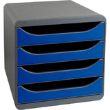EXACOMPTA module de classement BIG-BOX, 4 tiroirs,bleu royal