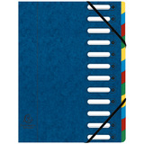 EXACOMPTA trieur Harmonika, A4, 12 compartiments, bleu