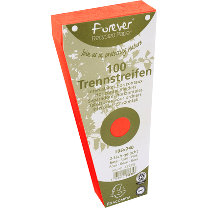 EXACOMPTA Fiches intercalaires trapzodales, carton, orange