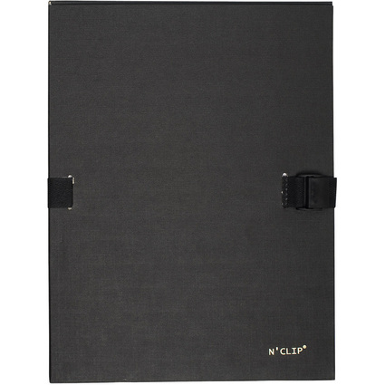 EXACOMPTA Chemise  dos extensible N'CLIP, A4, noir