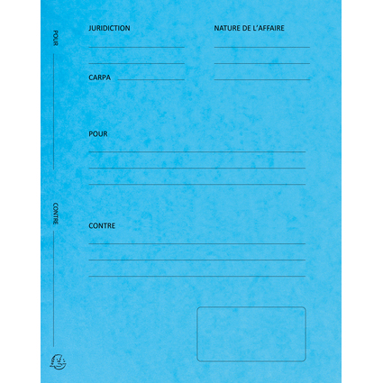 EXACOMPTA Dossiers de plaidoirie "Pour / Contre", turquoise