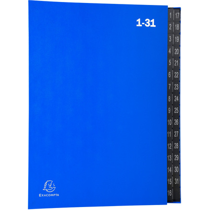 EXACOMPTA Trieur numrique, A4, 1-31, 32 compartiments, bleu