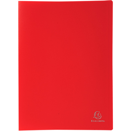 EXACOMPTA Protge-documents, A4, PP, 100 pochettes, rouge