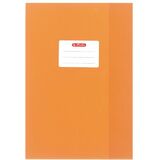 herlitz Protge-cahier format A4, gaufr (raphia), PP,orange