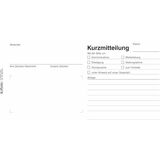 herlitz formularbuch "Kurzmitteilung", 1/3 a4 quer