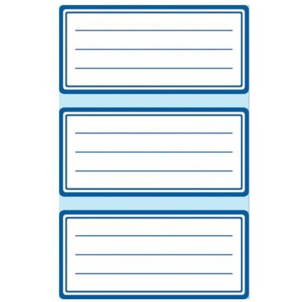 herlitz Etiquettes pour livres, blanc avec cadre bleu