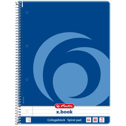 herlitz Cahier  spirales x.book, A4, 160 pages, lign