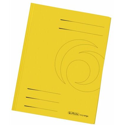 herlitz Chemise  rabats easyorga, A4, carte lustre, jaune