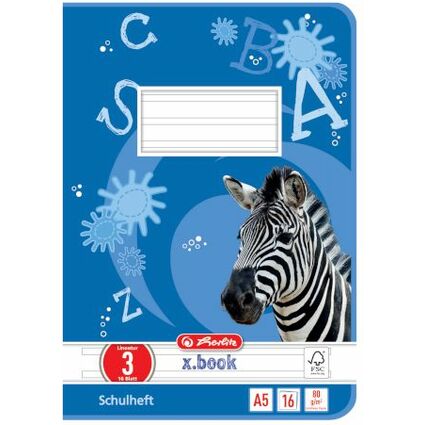 herlitz Cahier scolaire x.book, A5, linature 3