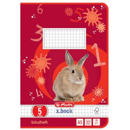 herlitz Cahier scolaire x.book, A5, linature 5