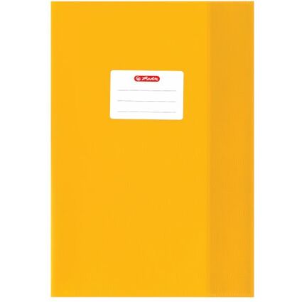 herlitz Protge-cahier format A4, gaufr (raphia), PP, jaune