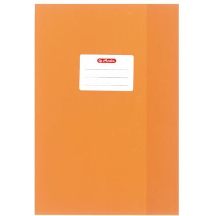 herlitz Protge-cahier format A4, gaufr (raphia), PP,orange