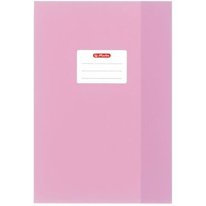 herlitz Protge-cahier format A4, gaufr (raphia), PP, rose