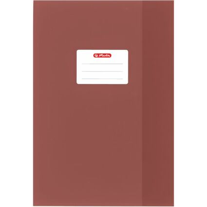 herlitz Protge-cahier format A4, gaufr (raphia), PP,marron