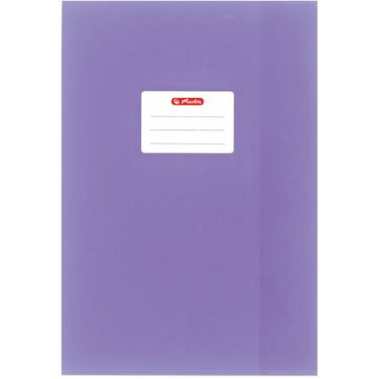 herlitz Protge-cahier format A4, gaufr (raphia), PP,violet