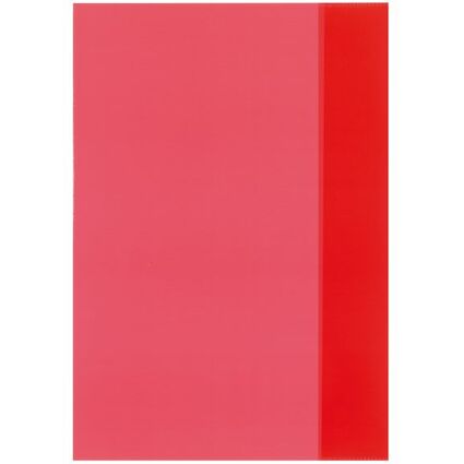 herlitz Protge-cahier format A4, en PP, rouge transparent