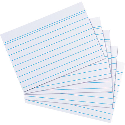 herlitz Fiches bristol, A8, lign, blanc
