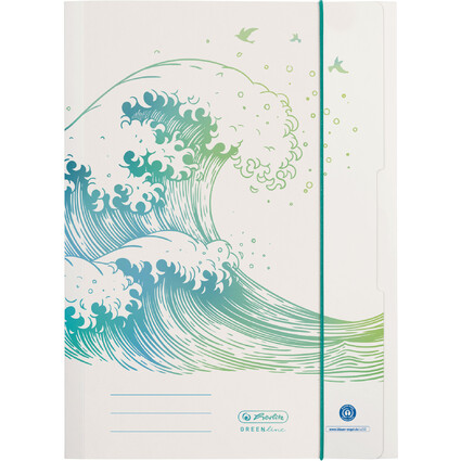 herlitz Chemise  rabats GREENline Vague, A4