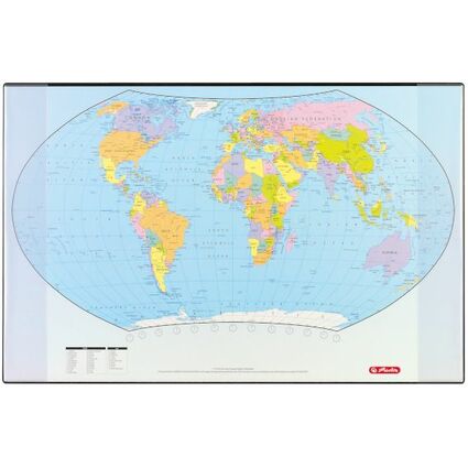 herlitz Sous-main avec une carte politique du monde