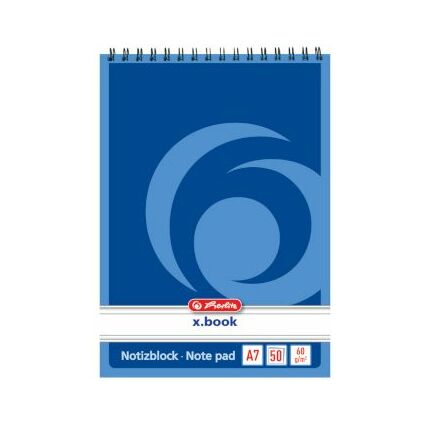 herlitz Bloc-notes  spirale x.book, A7, 50 pages, lign