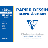Clairefontaine papier dessin "Blanc  Grain", 297 x 420 mm
