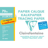 Clairefontaine papier calque, A4, 70 g/m2, pack promo