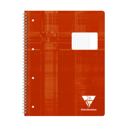 Clairefontaine Cahier spiralé, A4, quadrillé avec marge