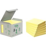 Post-it bloc-note adhsif Recycling, 76 x 76 mm, jaune