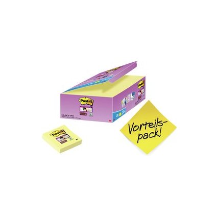 Post-it Bloc-note Super Sticky Notes, 48 x 48 mm, jaune