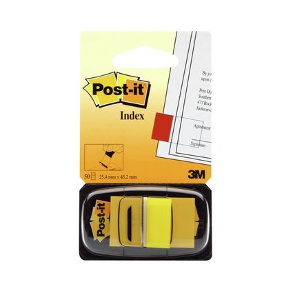 Post-it Marque-pages Index, 25,4 x 43,2 mm, jaune