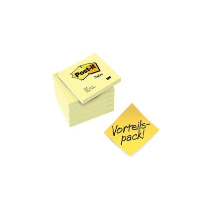 Post-it Notes notes adhsives, 76 x 76 mm, 5+1GRATUIT, jaune
