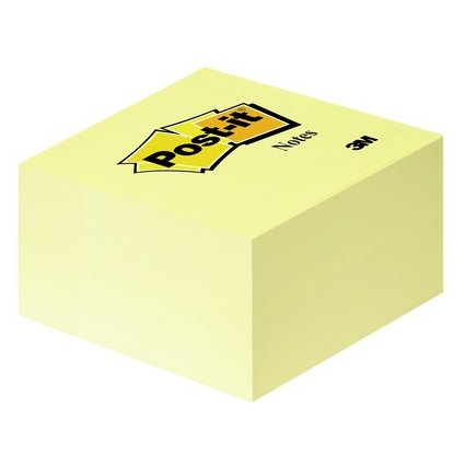 Post-it Bloc-note cube, 76 x 76 mm, jaune canari