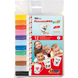 KREUL marqueur pour porcelaine medium "Junior", set de 12