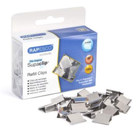 RAPESCO Clips  documents Supaclip 60, 100 pices,