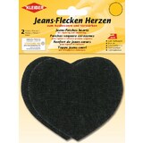 KLEIBER patch thermocollant pour jeans Coeur, noir