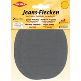 KLEIBER patch thermocollant ovale pour jeans, gris