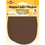 KLEIBER patch en cuir nappa, 125 x 100 mm, brun fonc